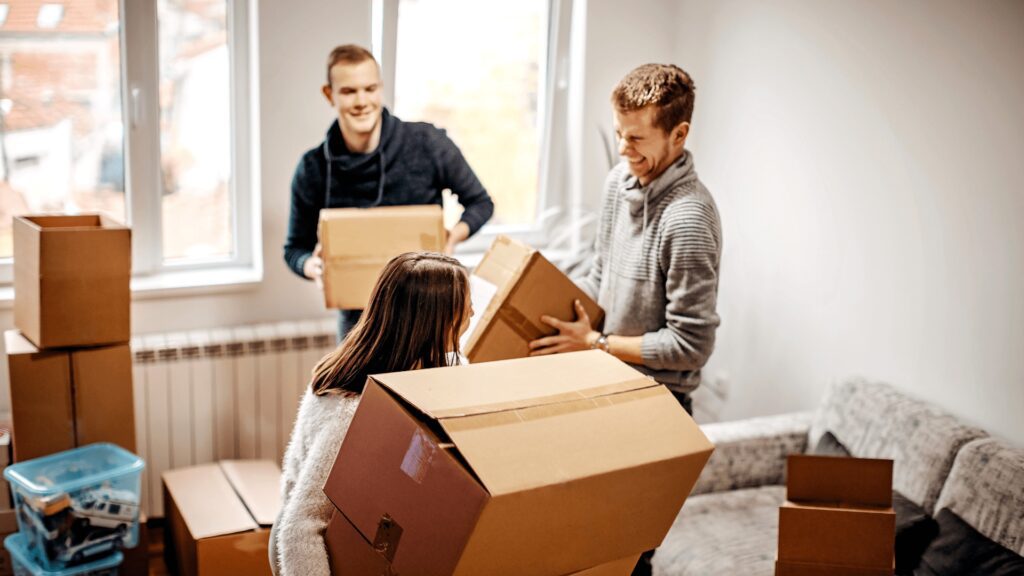 Family Moving into a New House